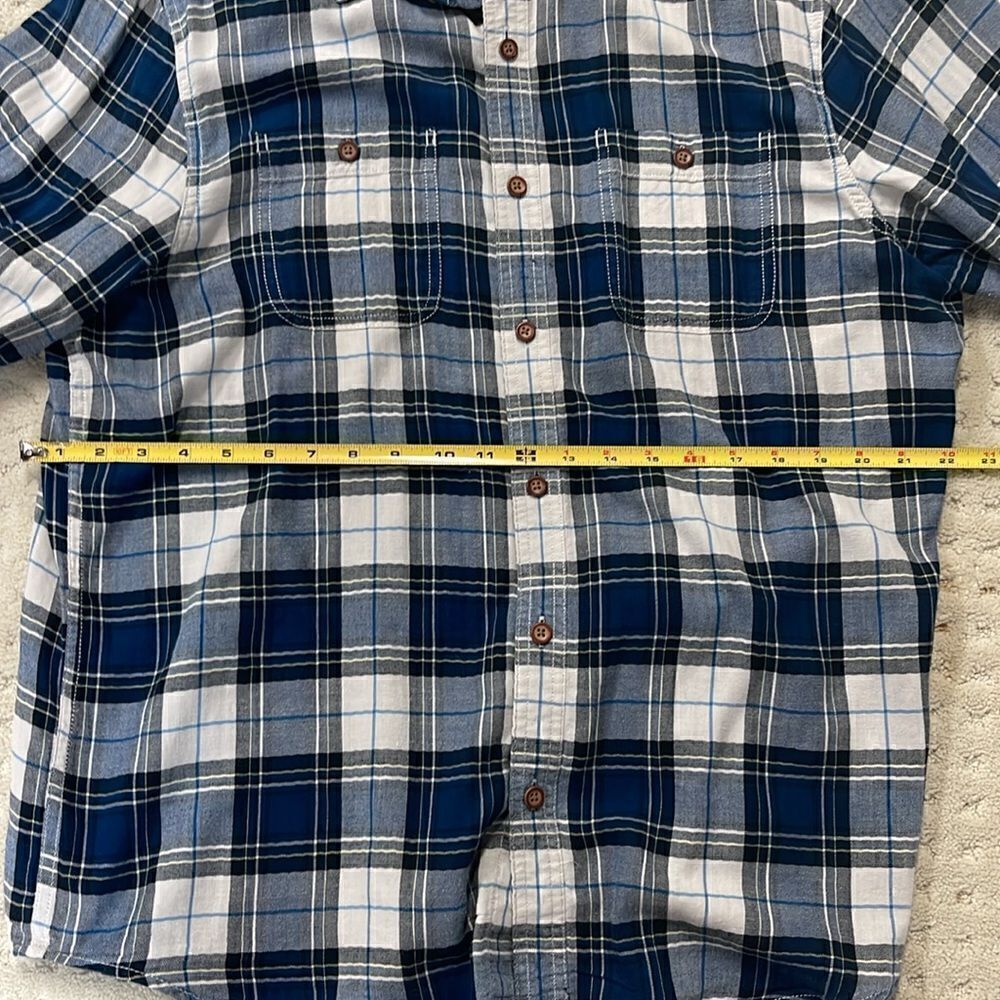 American Eagle Men’s Blue Plaid Long Sleeve Button Up Shirt XL, Slim Fit - Picture 7 of 8